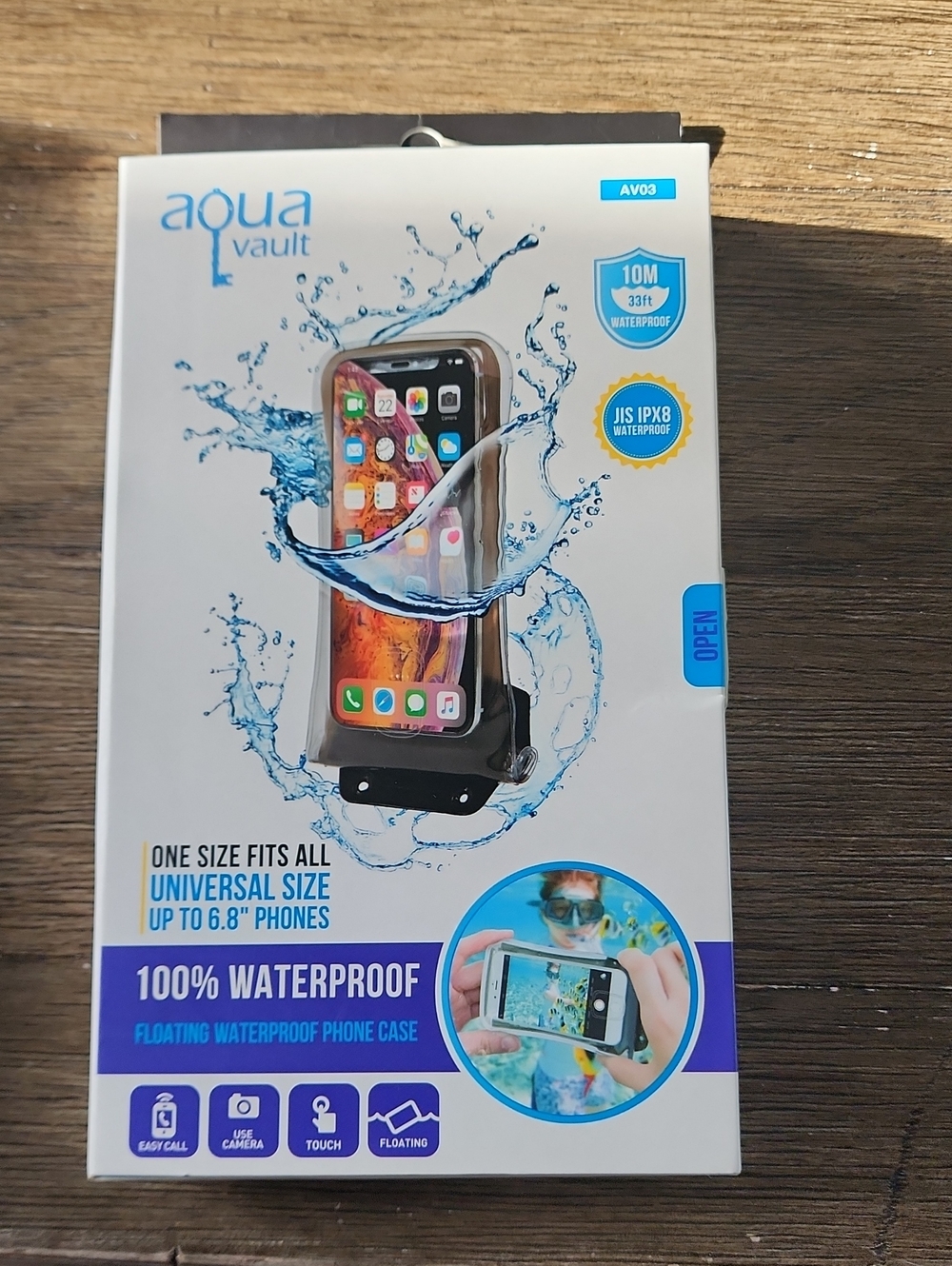 100% Waterproof Floating Phone Case - Clear/Black